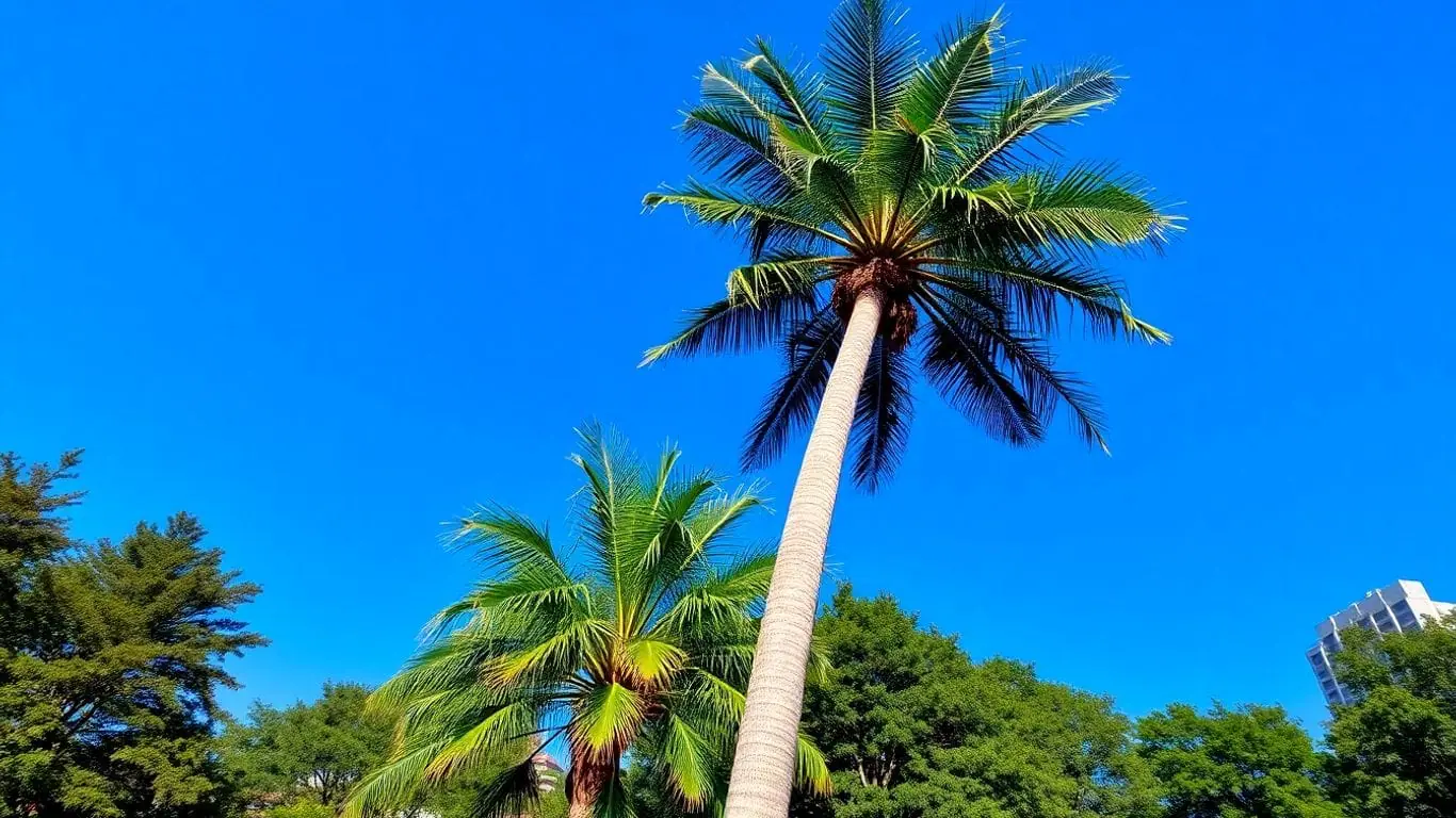 Palm-tree-in-Toronto-against-blue-sky